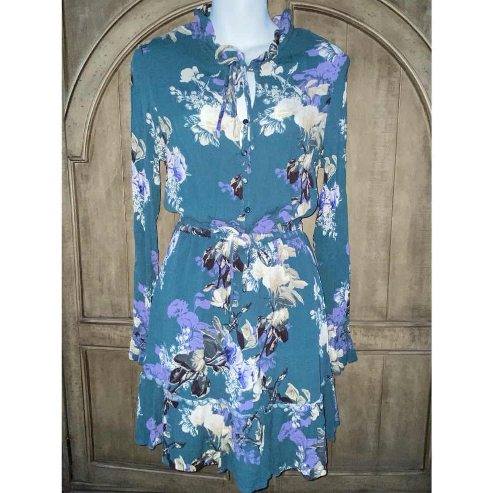 Light blue with flowers dress